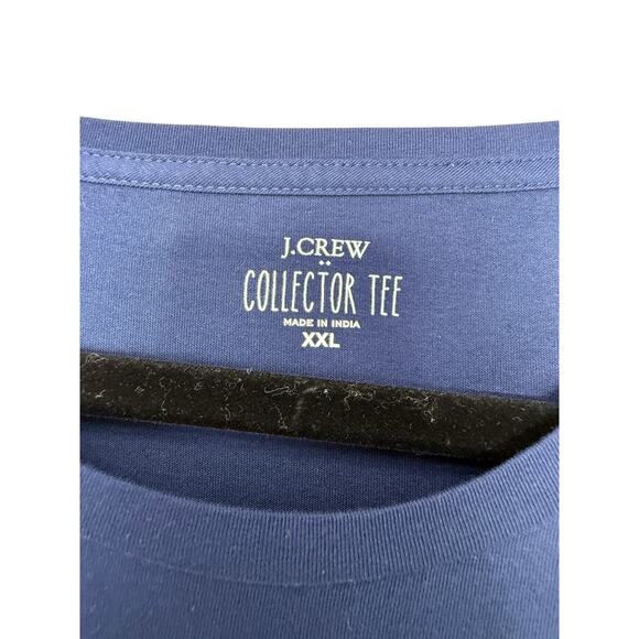 NEW J.Crew Collector Tee Embroidered cherry graphic Women XXL Blue Relaxed - Picture 3 of 8